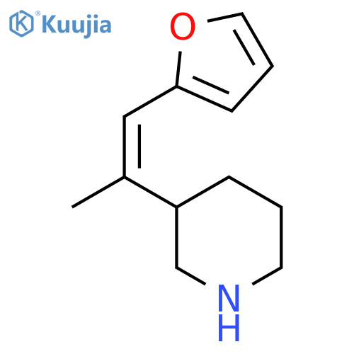 3-1-(furan-2-yl)prop-1-en-2-ylpiperidine structure