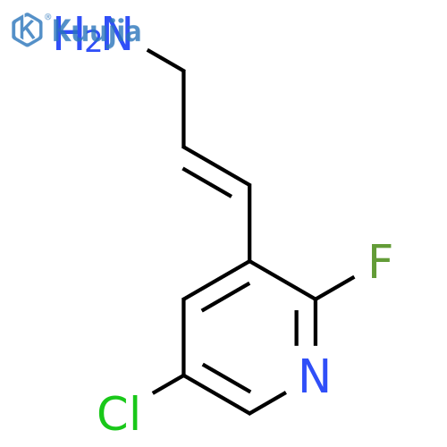 3-(5-chloro-2-fluoropyridin-3-yl)prop-2-en-1-amine structure