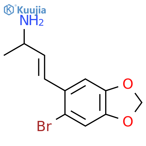 4-(6-bromo-1,3-dioxaindan-5-yl)but-3-en-2-amine structure