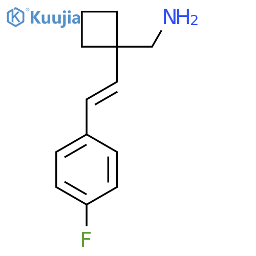 {1-2-(4-fluorophenyl)ethenylcyclobutyl}methanamine structure