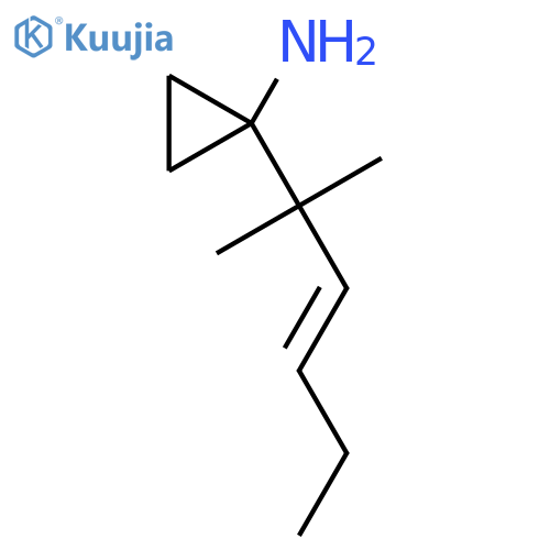 1-(2-methylhex-3-en-2-yl)cyclopropan-1-amine structure