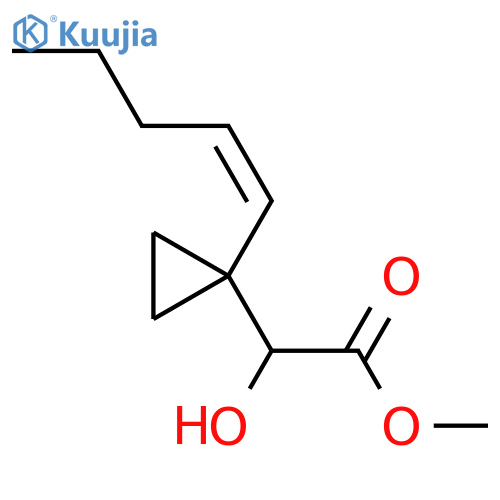 methyl 2-hydroxy-2-1-(pent-1-en-1-yl)cyclopropylacetate structure