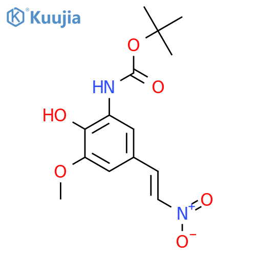 tert-butyl N-2-hydroxy-3-methoxy-5-(2-nitroethenyl)phenylcarbamate structure