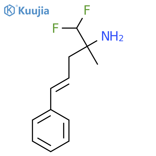 1,1-difluoro-2-methyl-5-phenylpent-4-en-2-amine structure