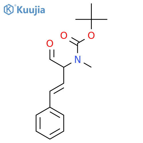 tert-butyl N-methyl-N-(1-oxo-4-phenylbut-3-en-2-yl)carbamate structure