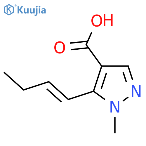 5-(but-1-en-1-yl)-1-methyl-1H-pyrazole-4-carboxylic acid structure