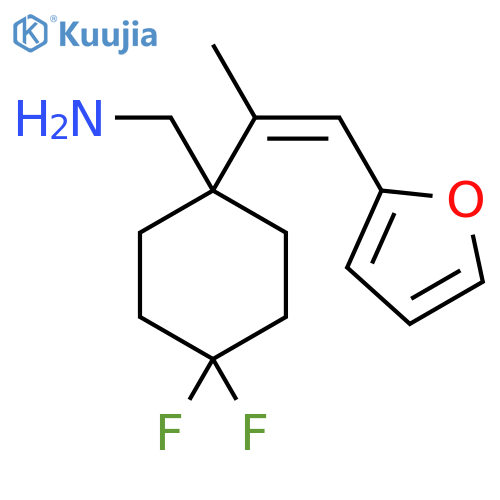 {4,4-difluoro-1-1-(furan-2-yl)prop-1-en-2-ylcyclohexyl}methanamine structure