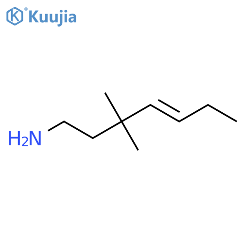 3,3-dimethylhept-4-en-1-amine structure