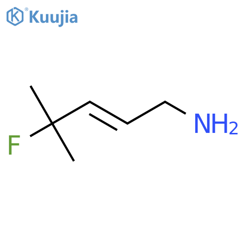 4-fluoro-4-methylpent-2-en-1-amine structure