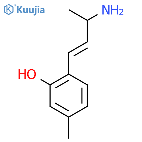 2-(3-aminobut-1-en-1-yl)-5-methylphenol structure