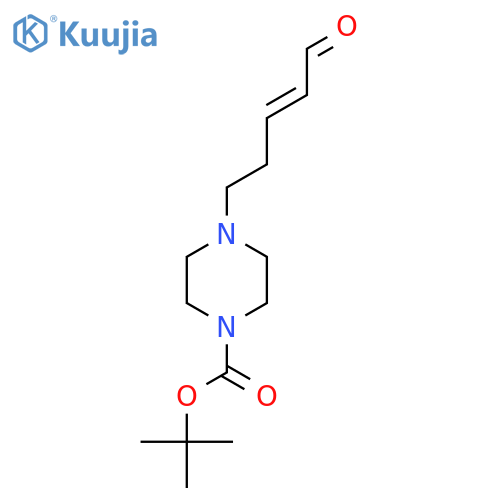 tert-butyl 4-(5-oxopent-3-en-1-yl)piperazine-1-carboxylate structure