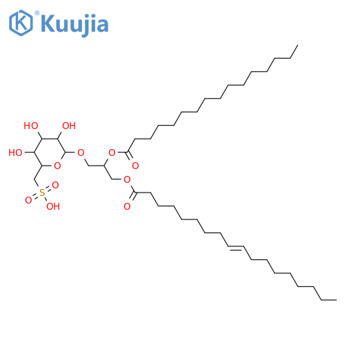 Glycerol 1,2-dialkanoates; Glycerol 1-(9E-octadecenoate) 2-hexadecanoate, 3-O-(6-Deoxy-6-sulfo-α-D-glucopyranoside) structure