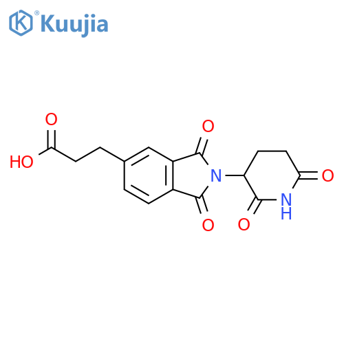 3-[2-(2,6-dioxopiperidin-3-yl)-1,3-dioxo-2,3-dihydro-1H-isoindol-5-yl]propanoic acid structure