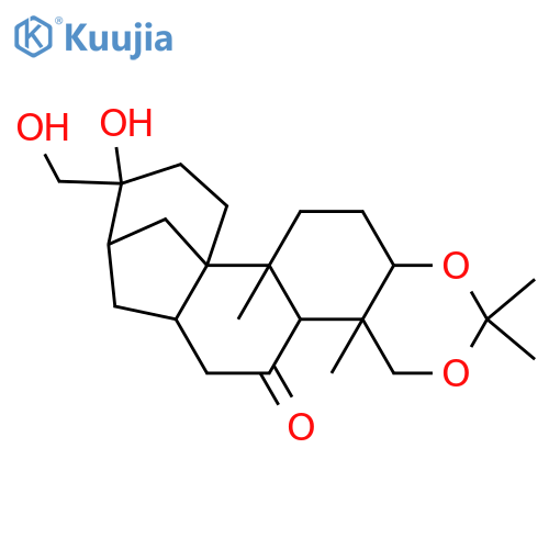 3,6,16,17,18-Aphidicolanepentol; (3α,6α,16β)-form, 6-Ketone, 3,18-isopropylidene structure