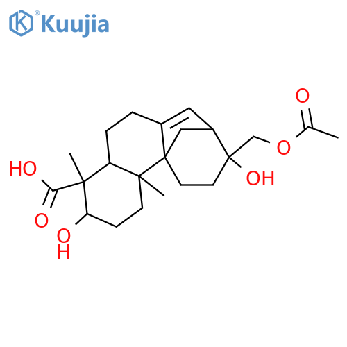8(13)-Aphidicolene-3,16,17,18-tetrol; (3α,16β)-form, 18-Carboxylic acid, 17-Ac structure