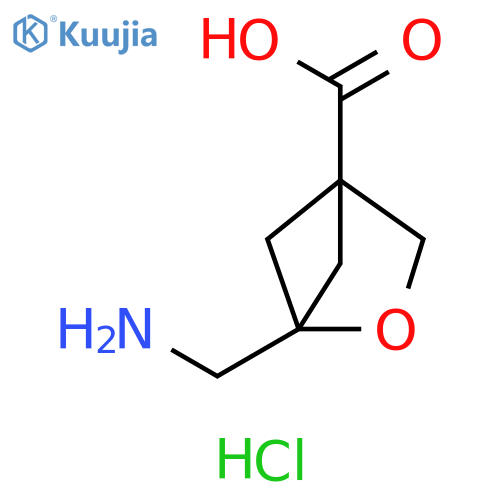 1-(aminomethyl)-2-oxabicyclo[2.1.1]hexane-4-carboxylic acid hydrochloride structure
