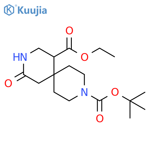 9-tert-butyl 1-ethyl 4-oxo-3,9-diazaspiro5.5undecane-1,9-dicarboxylate structure