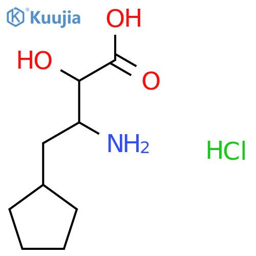 3-amino-4-cyclopentyl-2-hydroxybutanoic acid hydrochloride structure