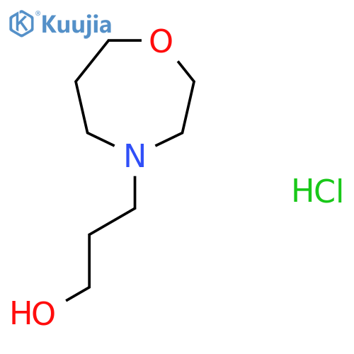 3-(1,4-oxazepan-4-yl)propan-1-ol hydrochloride structure