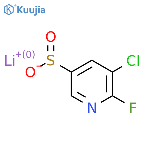 Lithium(1+) ion 5-chloro-6-fluoropyridine-3-sulfinate structure