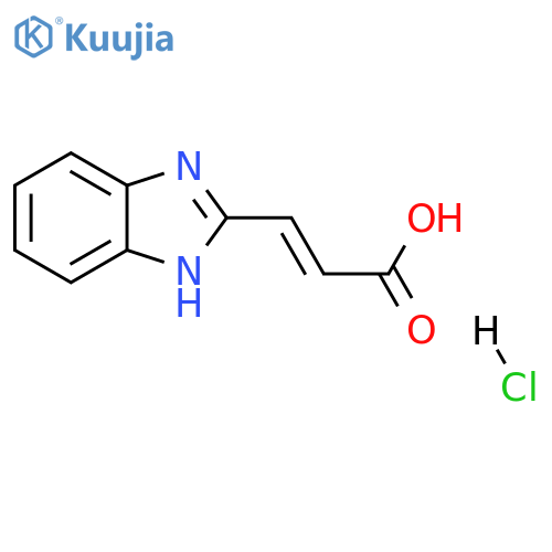 (2E)-3-(1H-1,3-benzodiazol-2-yl)prop-2-enoic acid hydrochloride structure