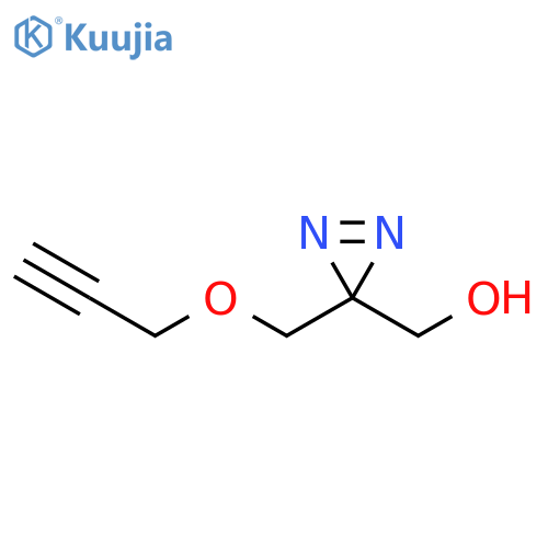 {3-(prop-2-yn-1-yloxy)methyl-3H-diazirin-3-yl}methanol structure