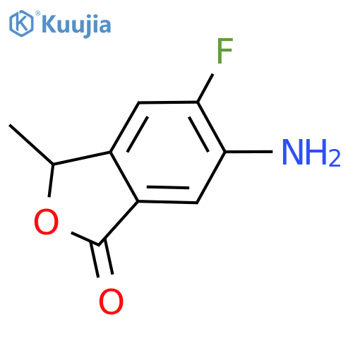 6-amino-5-fluoro-3-methyl-3H-isobenzofuran-1-one structure