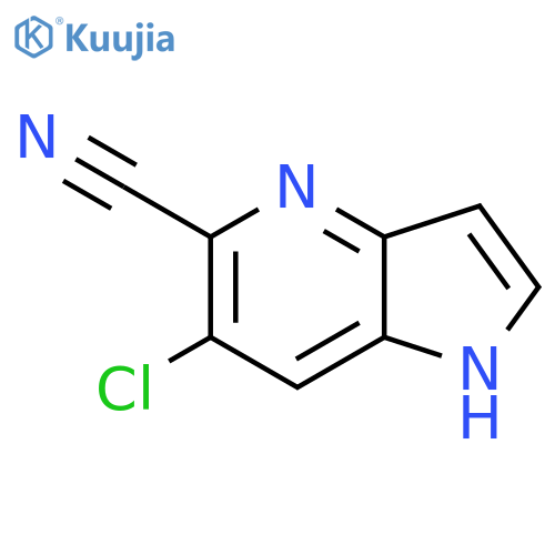 6-chloro-1H-pyrrolo[3,2-b]pyridine-5-carbonitrile structure