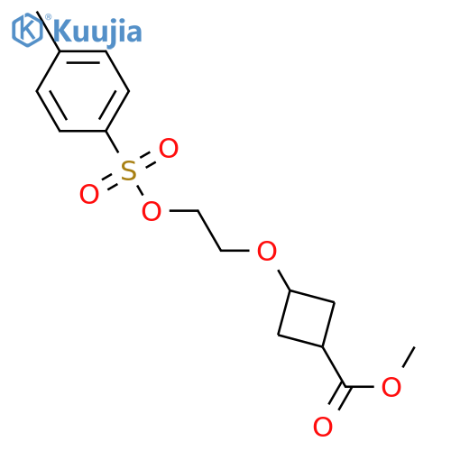 methyl 3-[2-(p-tolylsulfonyloxy)ethoxy]cyclobutanecarboxylate structure