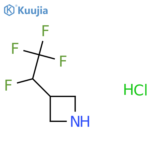 3-(1,2,2,2-tetrafluoroethyl)azetidine;hydrochloride structure