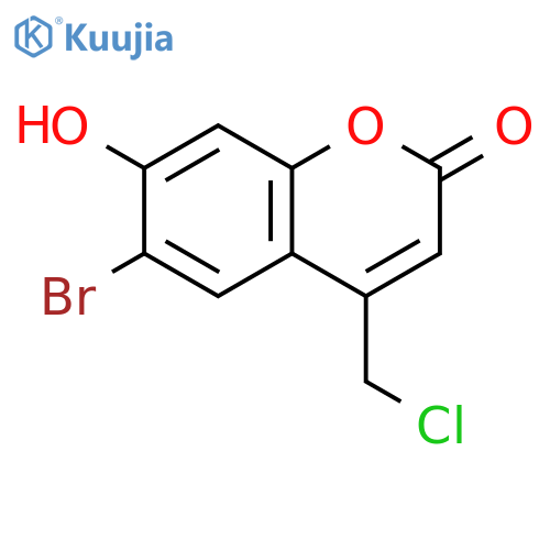 6-bromo-4-(chloromethyl)-7-hydroxy-2H-chromen-2-one structure