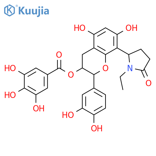 3,3',4',5,7-Pentahydroxy-8-(5-oxo-2-pyrrolidinyl)flavan; (2R,2''R,3R)-form, N-Et, 3-O-(3,4,5-trihydroxybenzoyl) structure