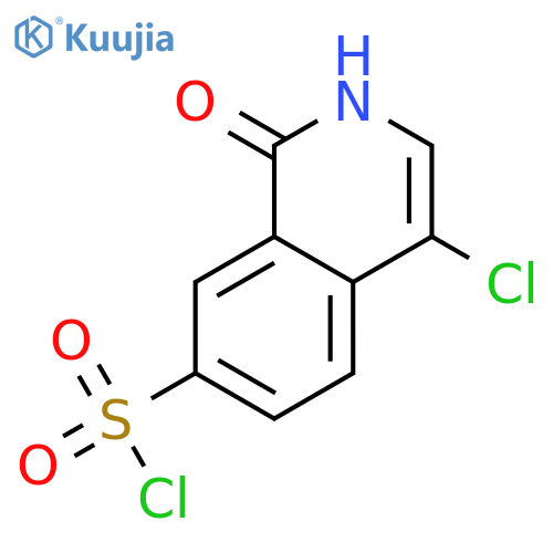 4-Chloro-1-hydroxy-7-isoquinolinesulfonyl Chloride structure