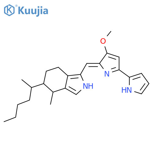 2H-Isoindole,4,5,6,7-tetrahydro-1-[[3-methoxy-5-(1H-pyrrol-2-yl)-2H-pyrrol-2-ylidene]methyl]-4-methyl-5-(1-methylpentyl)- structure