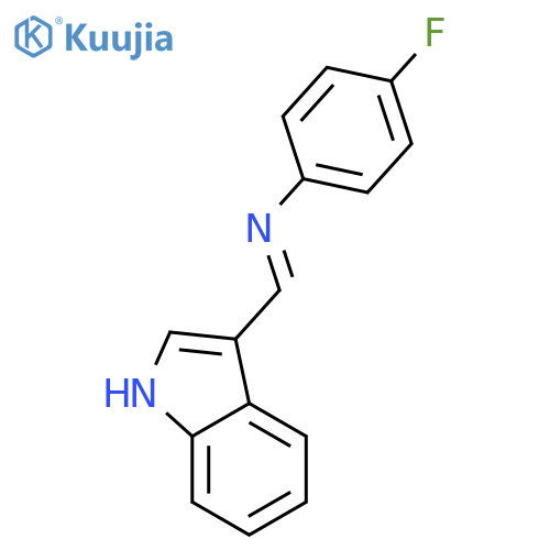 Benzenamine,4-fluoro-N-(1H-indol-3-ylmethylene)- structure