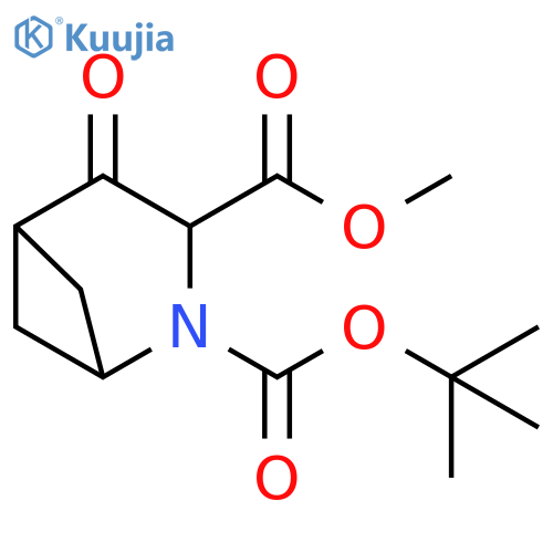 2-Azabicyclo[3.1.1]heptane-2,3-dicarboxylic acid, 4-oxo-, 2-(1,1-dimethylethyl) 3-methyl ester structure