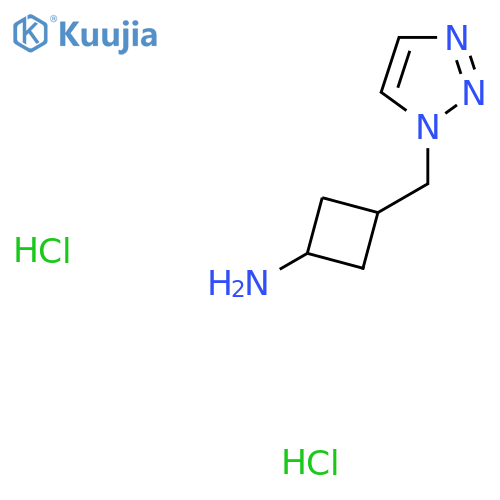 (1s,3s)-3-[(1H-1,2,3-triazol-1-yl)methyl]cyclobutan-1-amine dihydrochloride structure