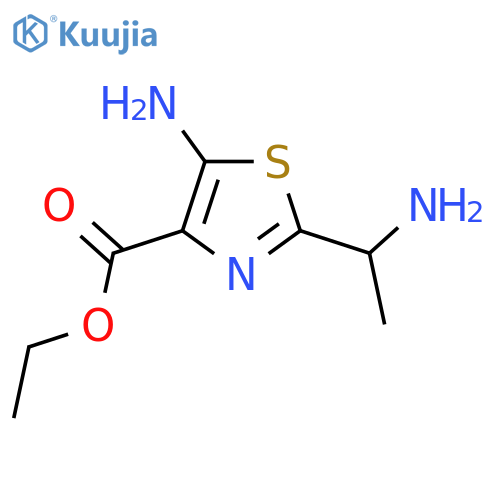 Ethyl 5-amino-2-(1-aminoethyl)-1,3-thiazole-4-carboxylate structure
