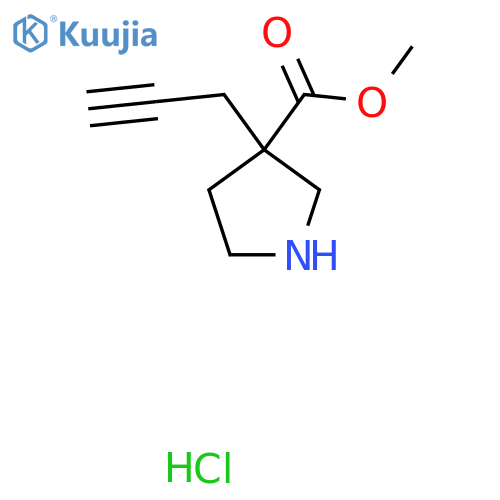 Methyl 3-(prop-2-yn-1-yl)pyrrolidine-3-carboxylate hydrochloride structure