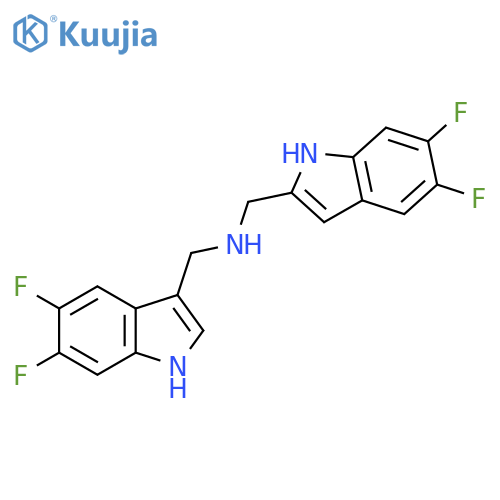 (5,6-difluoro-1H-indol-2-yl)methyl(5,6-difluoro-1H-indol-3-yl)methylamine structure