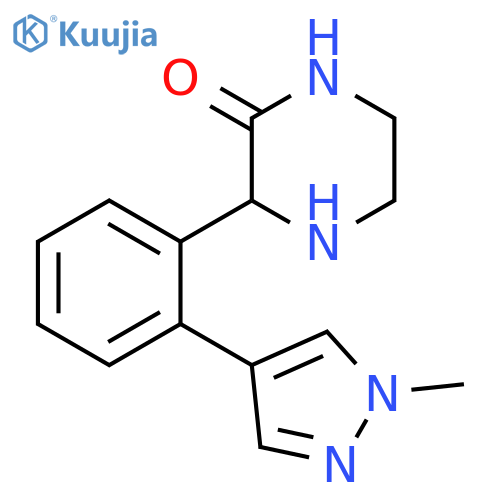 2-Piperazinone, 3-[2-(1-methyl-1H-pyrazol-4-yl)phenyl]- structure