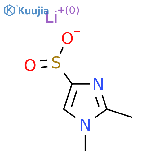 lithium(1+) ion 1,2-dimethyl-1H-imidazole-4-sulfinate structure