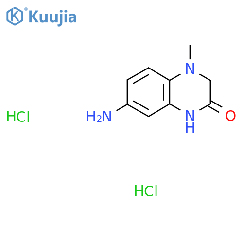 7-amino-4-methyl-1,2,3,4-tetrahydroquinoxalin-2-one dihydrochloride structure
