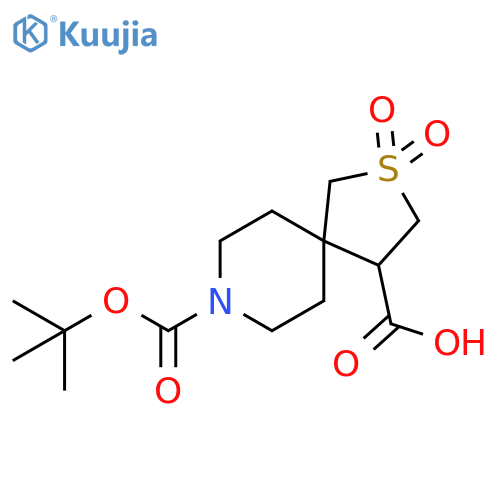 8-(tert-butoxy)carbonyl-2,2-dioxo-2lambda6-thia-8-azaspiro4.5decane-4-carboxylic acid structure