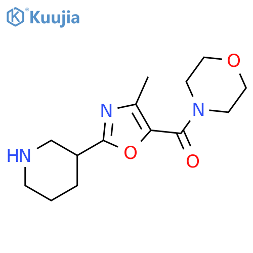 4-4-methyl-2-(piperidin-3-yl)-1,3-oxazole-5-carbonylmorpholine structure