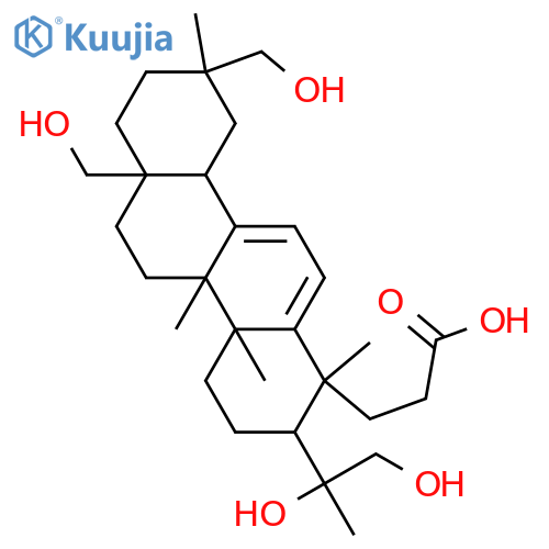 4,23,28,30-Tetrahydroxy-3,4-seco-9(11),12-oleanadien-3-oic acid; 4ξ-form structure