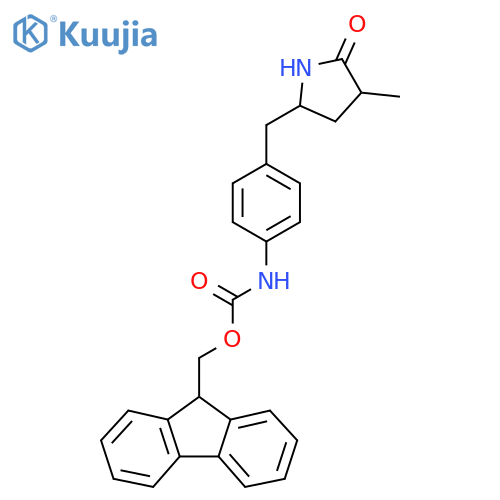 (9H-Fluoren-9-yl)methyl (4-((4-methyl-5-oxopyrrolidin-2-yl)methyl)phenyl)carbamate structure