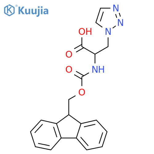 2-({[(9H-fluoren-9-yl)methoxy]carbonyl}amino)-3-(1H-1,2,3-triazol-1-yl)propanoic acid structure