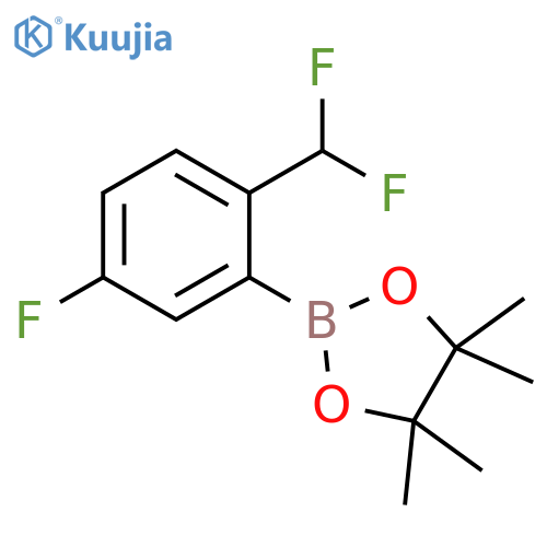2-2-(difluoromethyl)-5-fluorophenyl-4,4,5,5-tetramethyl-1,3,2-dioxaborolane structure