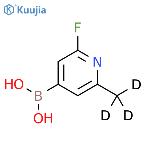 (2-fluoro-6-(methyl-d3)pyridin-4-yl)boronic acid structure